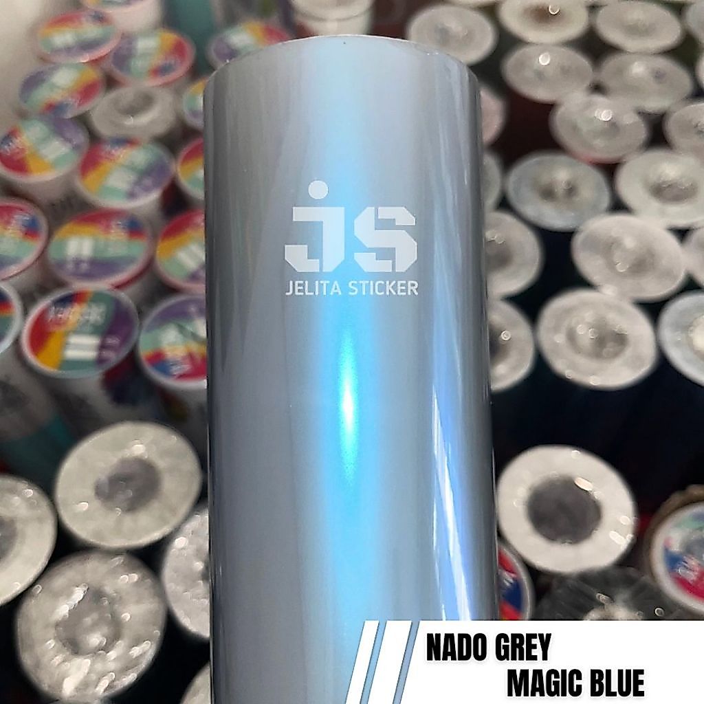 Stiker Nado Grey Magic Orchid / Sticker Abu Lembayung Biru / Stiker Grey Lembayung Blue / Skotlet Vo