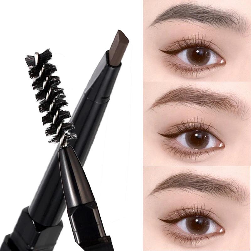 Black Three-mensional Eyebrow Pencil 5 Colors Triangle Tip Velvety Smooth Waterproof No Clumping Bro