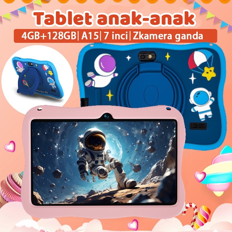 [COD]Tablet untuk anak-anak/4GB/6GB+128GB layar penuh 7,1 inci layar besar Wifi 5G SIM ganda siaga g
