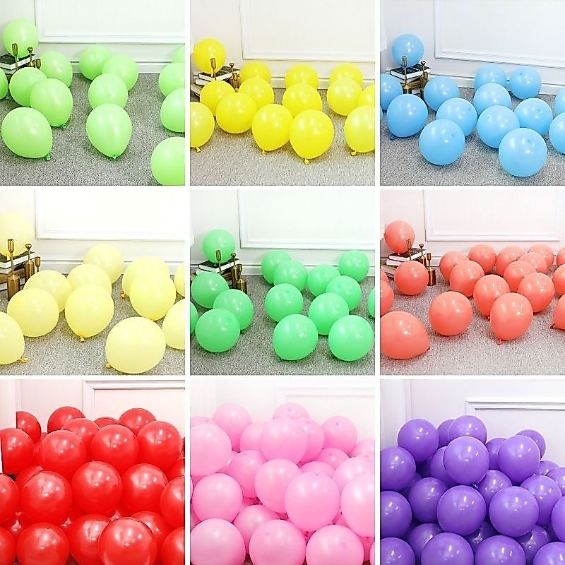 BALON DOFF 12 IN isi 100/MERK DECOTEX/SHUAINAN/YUHANG/BALON MERAH PUTIH