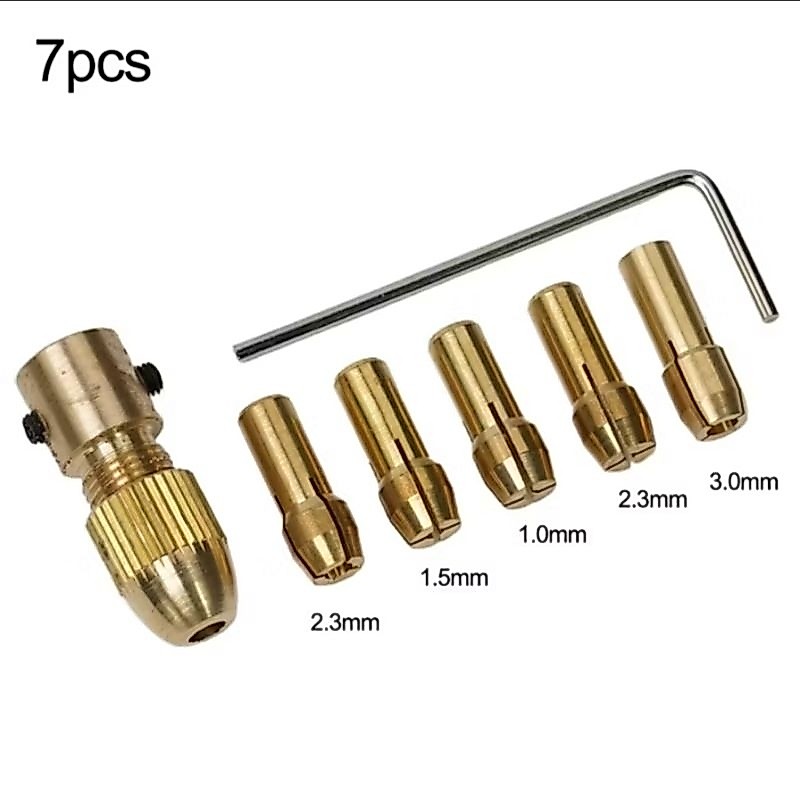 Mini Drill Chuck Set Kepala Bor Mini Collet Dinamo Motor Dc