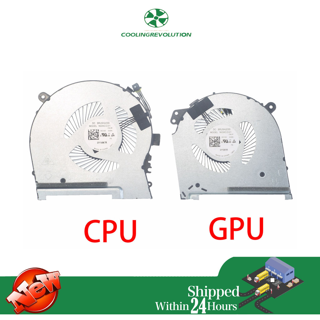 Laptop CPU GPU Cooling Fan ND8CC01 DV12V 0.60A -18L06 -18L07 4-Pin for HP OMEN 15-DH TPN-C143 15-DH0