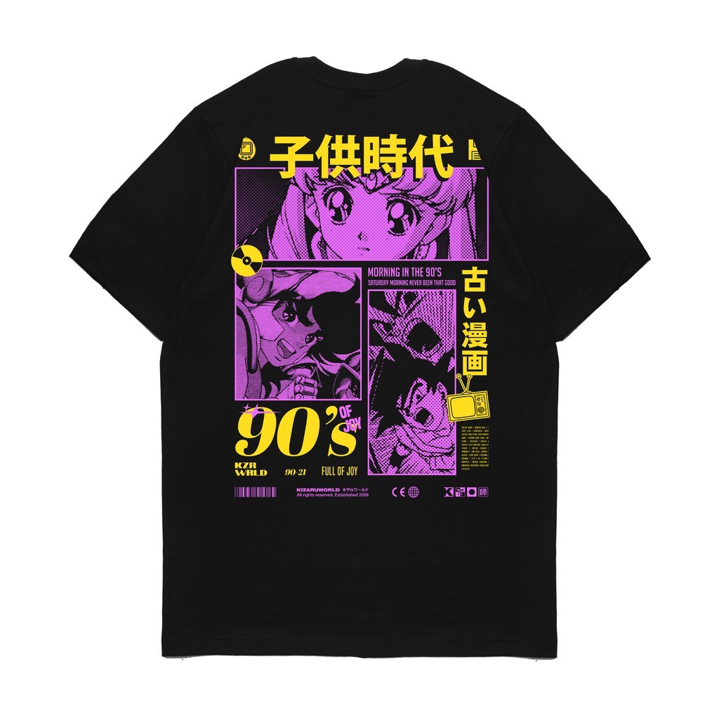 HOT KIZARU Kaos Anime 90'S OF JOY Baju Kaos Unisex