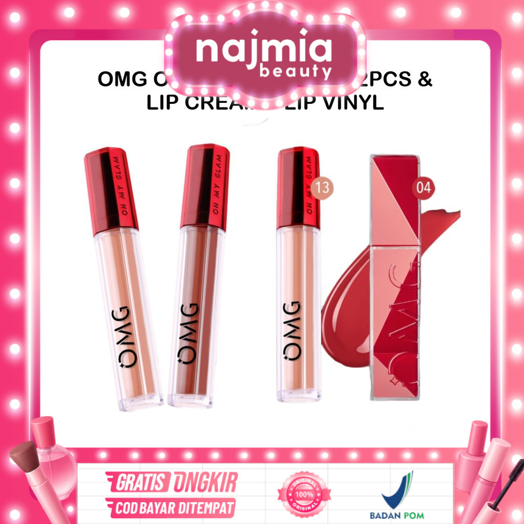 Najmia  - OMG Paket Ombre OMG LipCream isi 2 - Ombre Lip Cream + Lip Vinyl