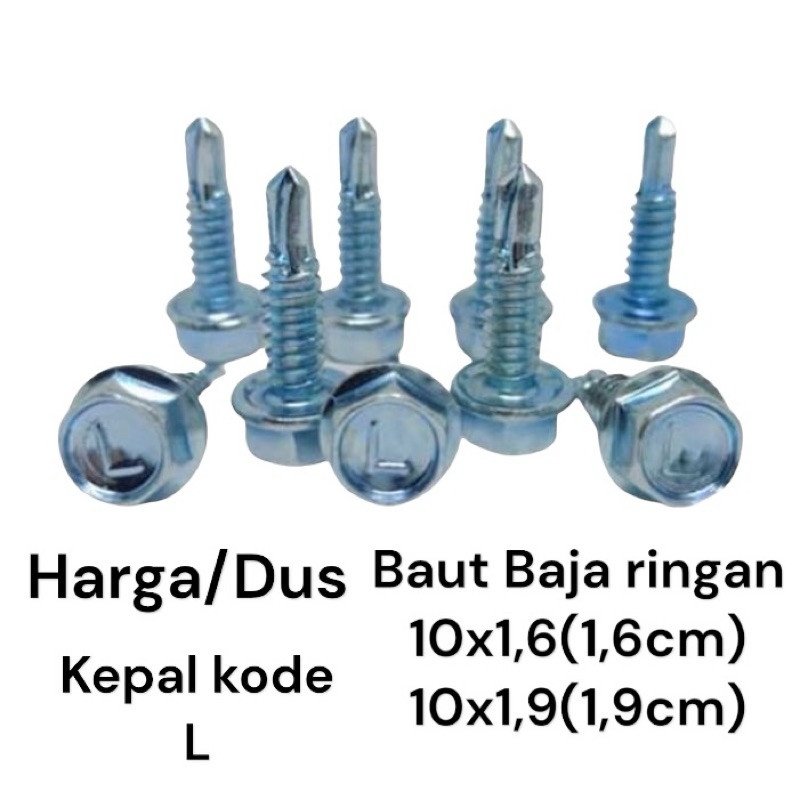 Ablez KODE L PERDUS ISI 800pcs & 1000pcs / SEKRUP BAJA RINGAN 10x19 & 10X16 / SEKRUP ROOFING / BAUT 