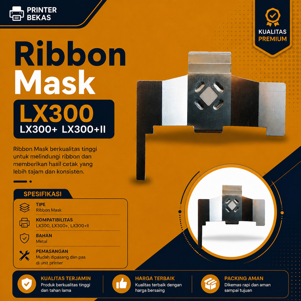 Ribbon Mask Head Printer Epson LX-300 310 LX310, Plat Zeng Head LX310