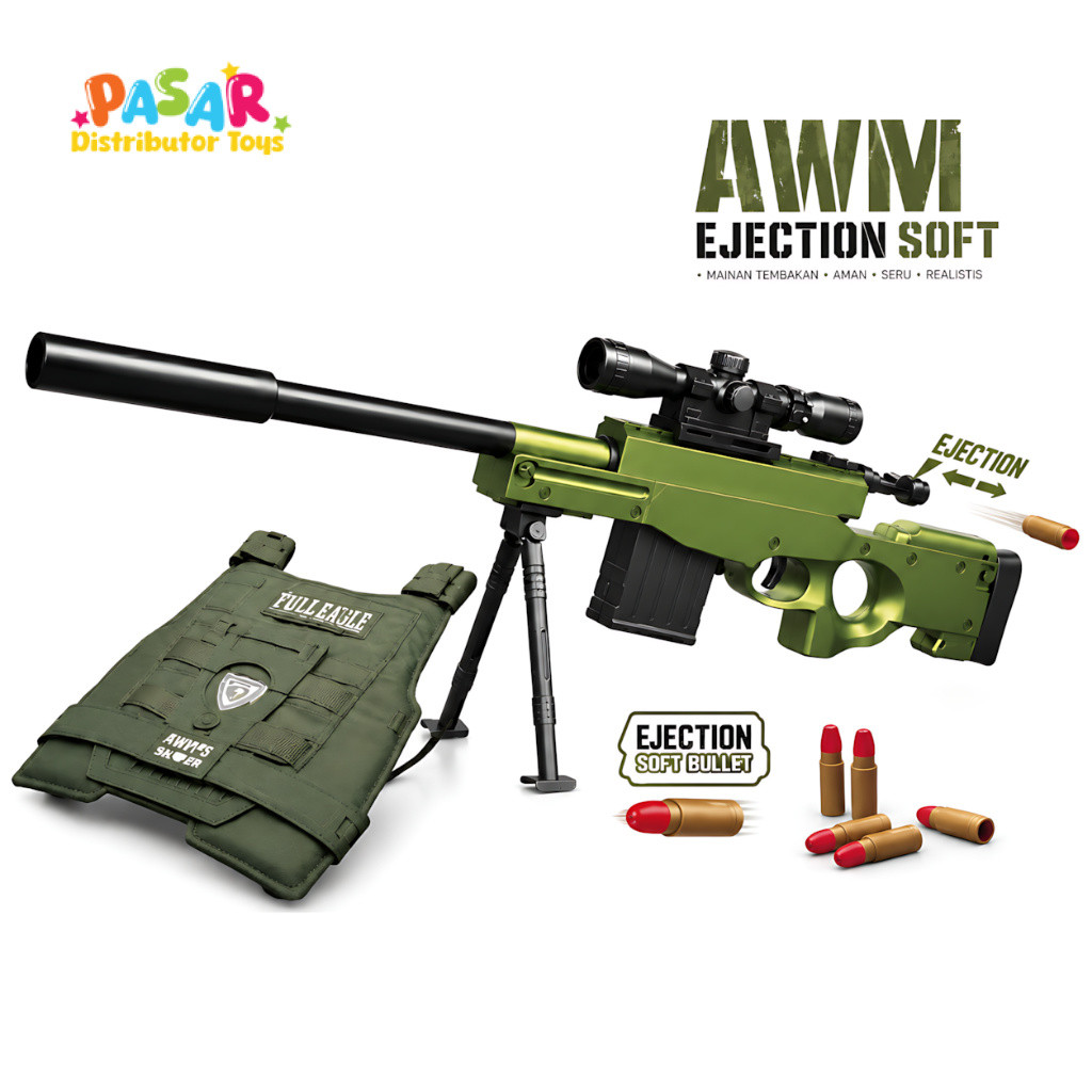 KLIK TOYS SOLDIER EJECTION AWM 2023 Mainan Pelontar Busa Untuk Latihan Target Remaja