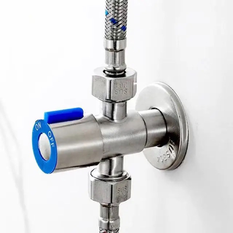 Stop Kran air Cabang T Murah stainless 52st- Kran air Shower keran Tee Double Cabang Mumer stenlis