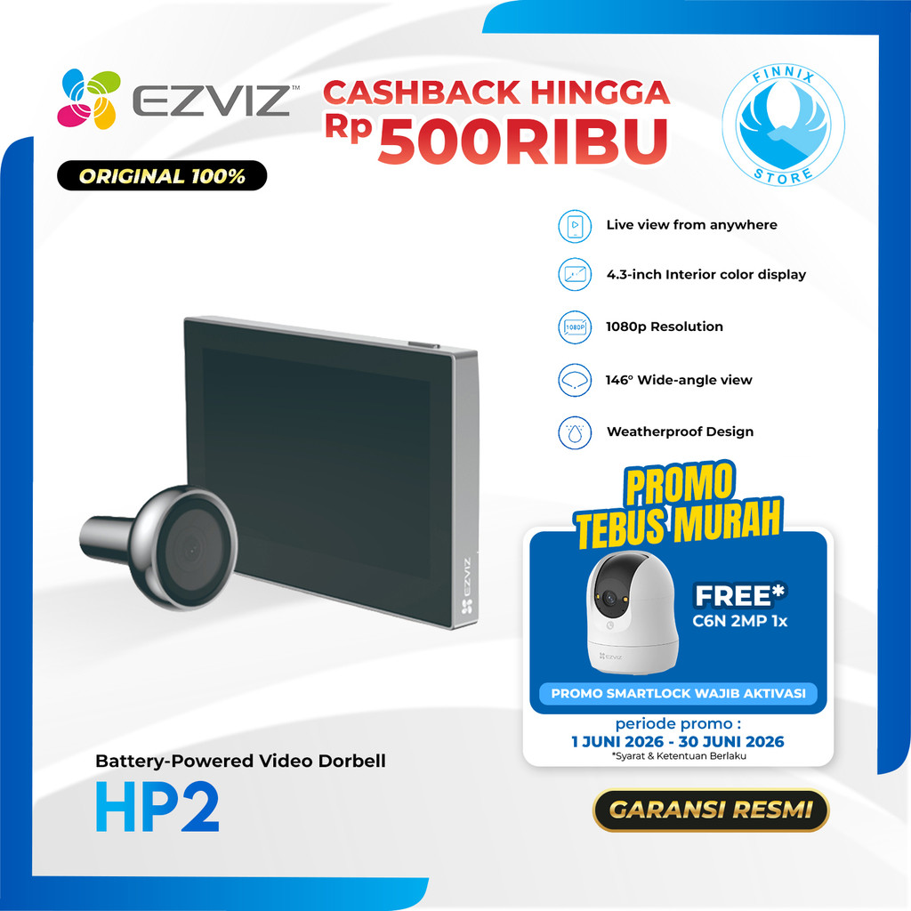 EZVIZ HP2 Smart Video Doorphone – Video Intercom Keamanan Rumah