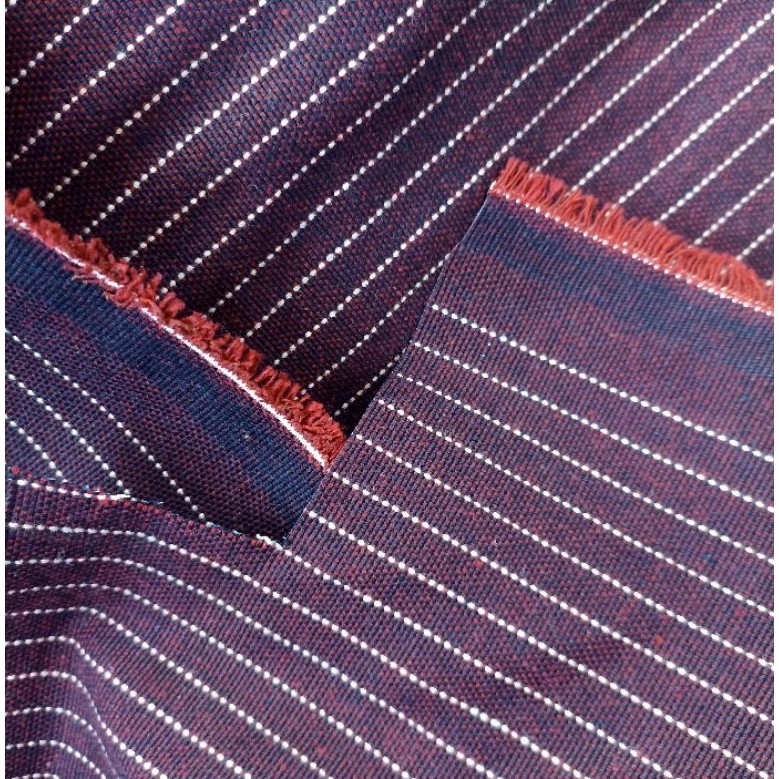 BAHAN KAIN WABASH SALUR DOBBY MAROON TEBAL