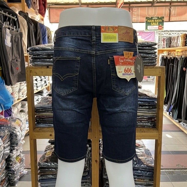 Celana Jeans Pendek Pria LEA Denim Premium