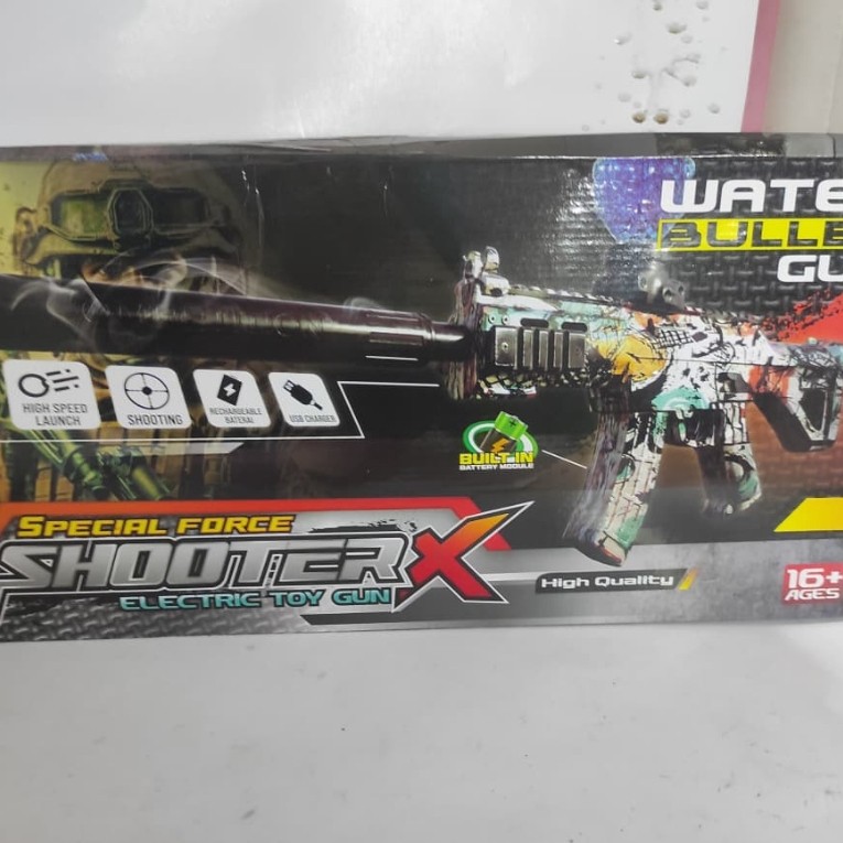 Gel Blaster Electric 7–8mm Automatic Burst Mainan SHOOT Anak Water Bullet Gun + Aksesoris / Tembak G