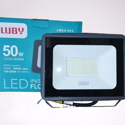 Lampu Sorot Luby 50 watt LBKS-503 / Lampu Tembak / Flood Light LED 50 watt LUBY - SNI