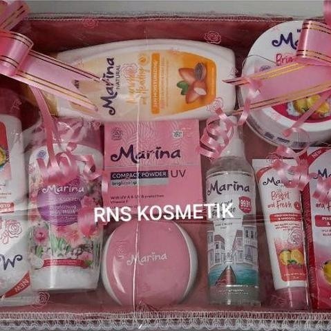 Marina Paket Kosmetik / Paket Seserahan/Paket Hantaran Nikah/Paket Hadiah Bingkisan Set Lengkap