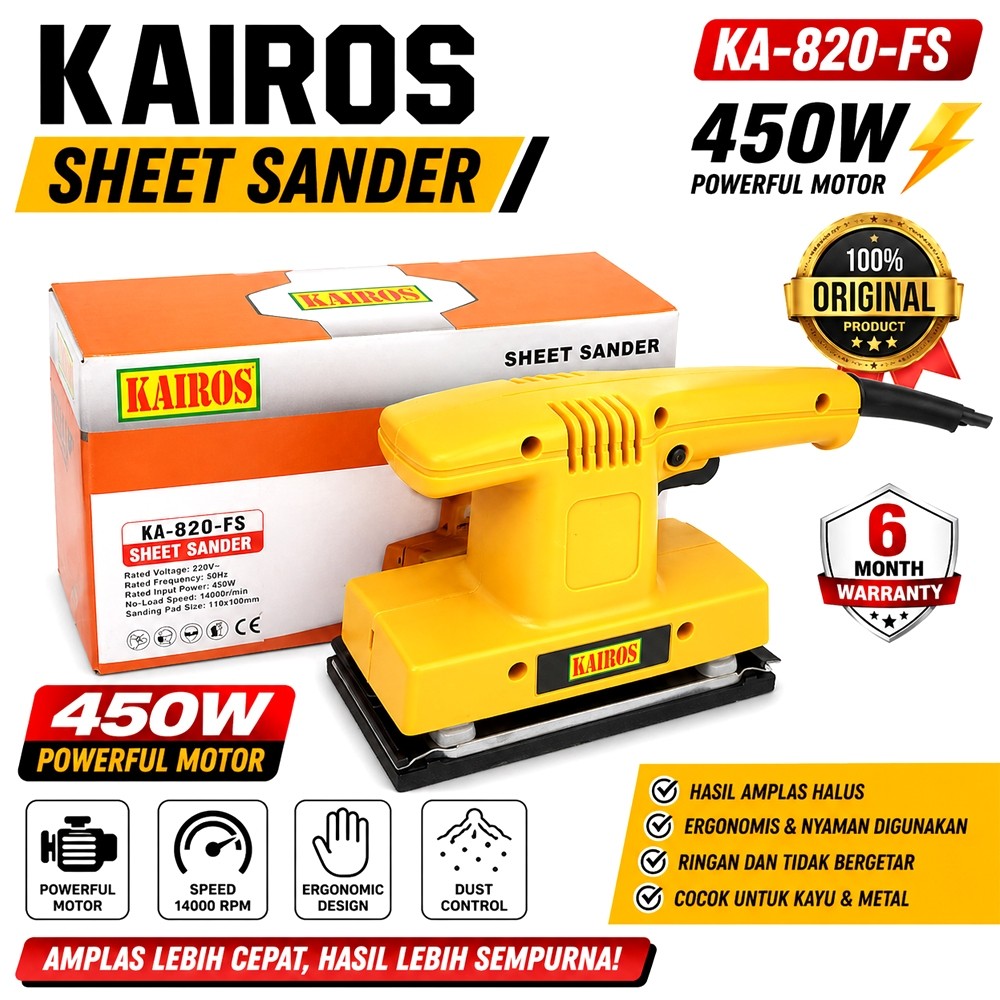 MESIN AMPLAS ELEKTRIK SANDER MESIN AMPLAS KAYU/MESIN AMPLAS TEMBOK KAIROS ORIGINAL