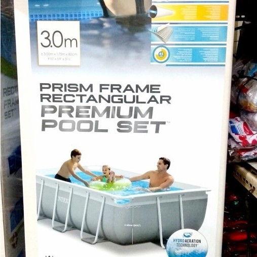 Promo Intex 26784 Kolam Renang Prism Frame Rectangular Pool Set 3Meter