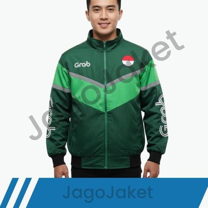Bless- Jagojaket - Jaket Grab Thailand Pria Bomber Terproof | Anti Air | Reflektif | Anti Gerah & Ny