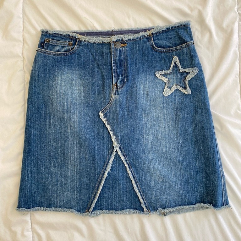 abercrombie and fitch star denim skirt
