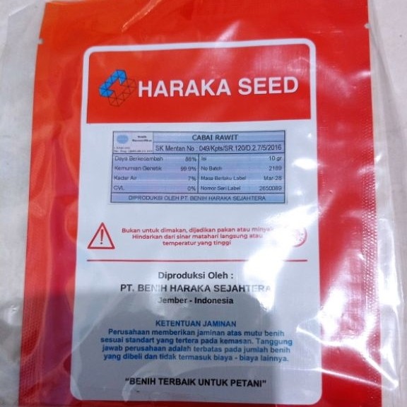 CABAI RAWIT PUTIH TEGAK, HARAKA SEED