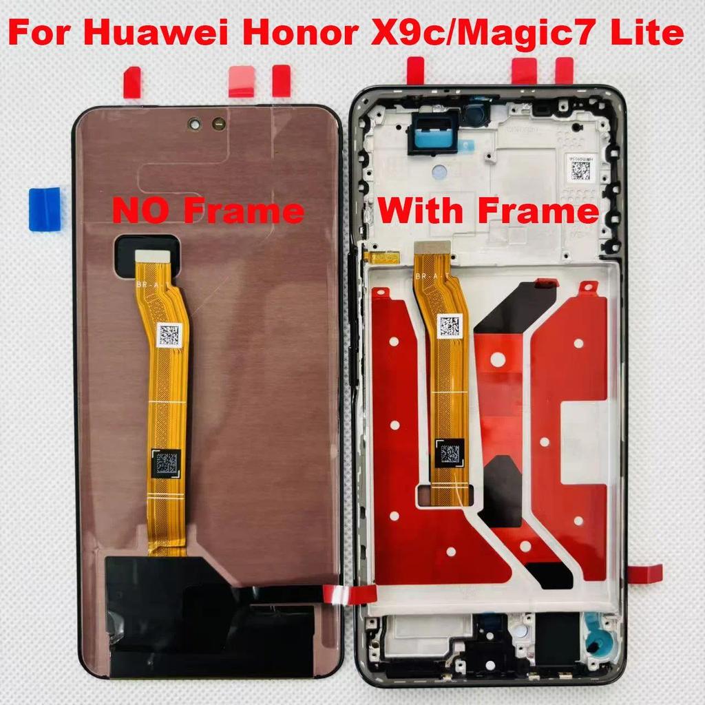 Layar AMOLED 6.78'' Asli Untuk Honor Magic7 Lite BRP-NX1 Layar Sentuh Digitizer Untuk Huawei Honor X