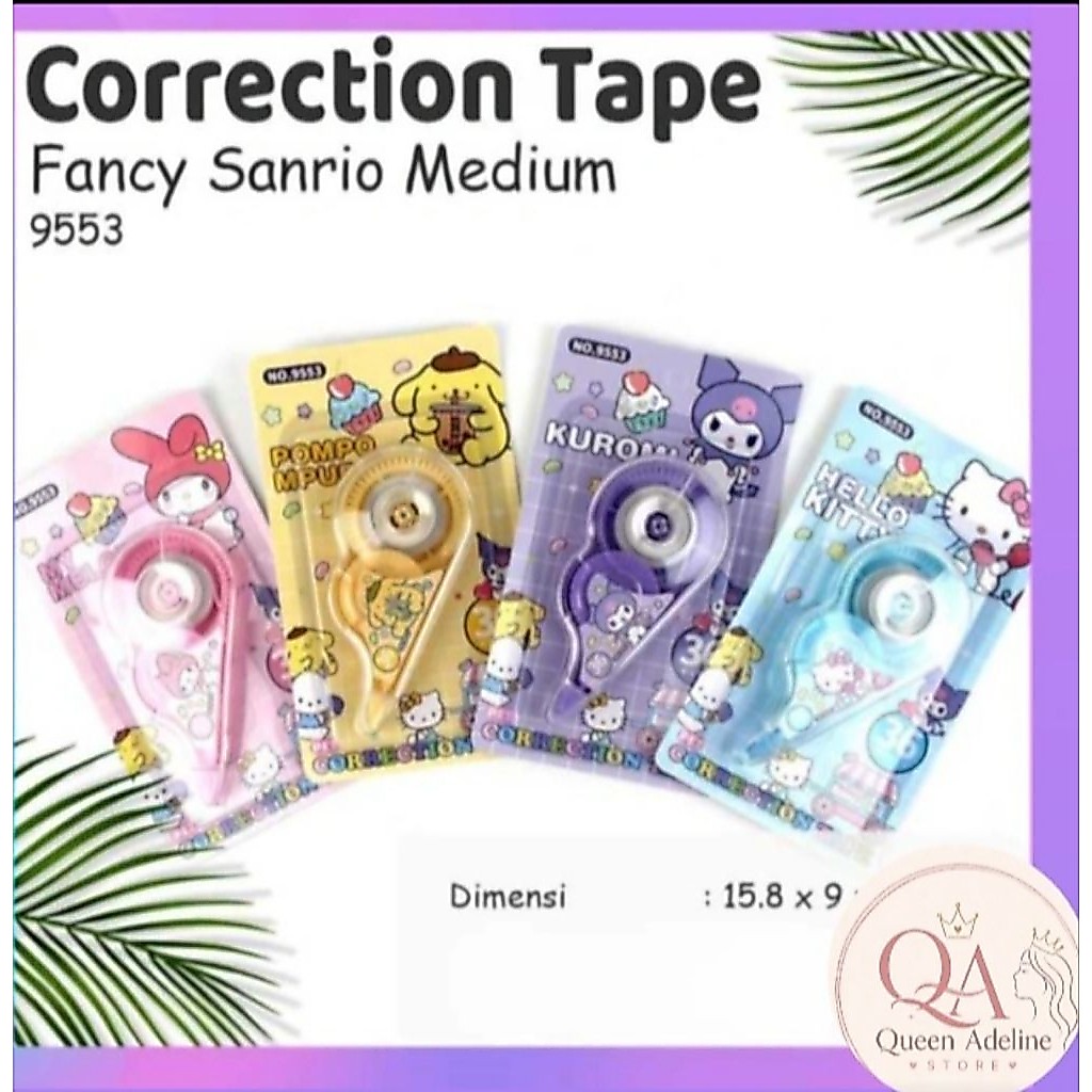 Correction Tape - Kortep Karakter Cute Sanrio Frozen LOL Mini Tip X Aesthetic Alat Tulis Sekolah