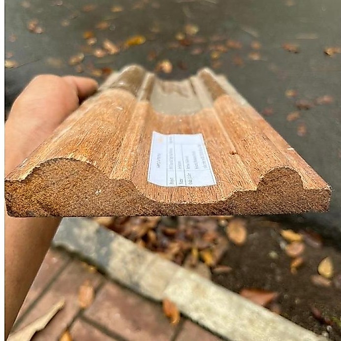 Lis Profil Kayu Meranti / Lis Moulding Kayu Meranti Oven / Lis Profil Meranti Oven 15x2,7cm