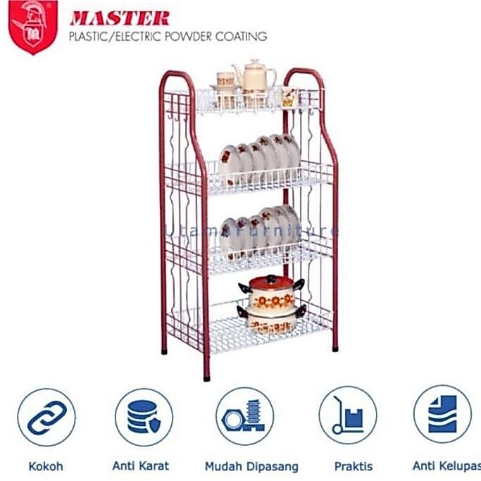 Rak Piring Master 4 Susun/Rak Piring Besi Master 4 Susun ORI/ASLI