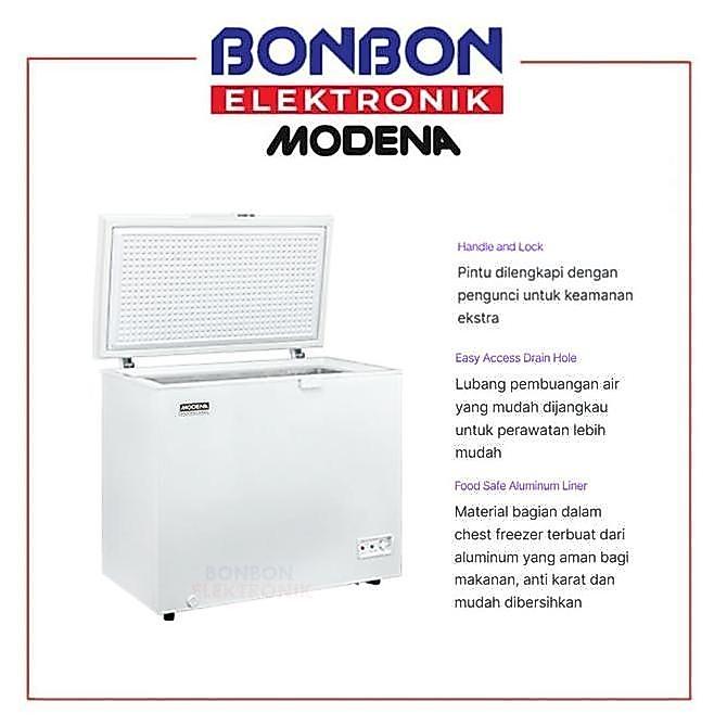 Modena Chest Freezer 205 Liter MD 20 W / MD20W Cooler Box 205L