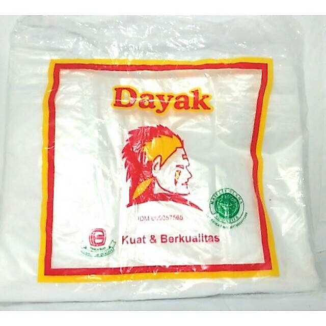 Kantong Plastik bening cap Dayak ukuran kecil - tanggung