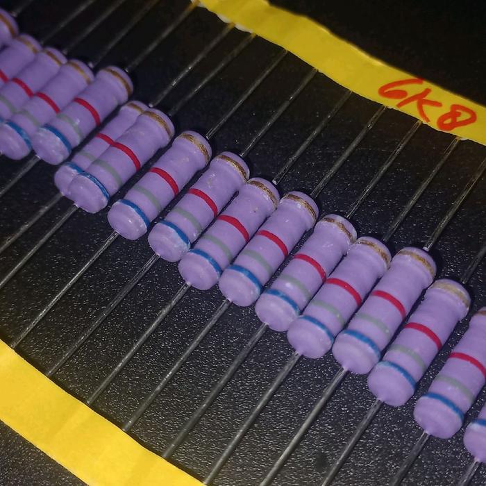resistor 6k8 2w ungu original japan R 6.8kilo 6,8kilo 2 watt w 2watt 6.8 6,8 k kilo ohm 2wat watt 2w