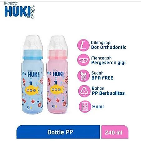 Baby Huki Botol Susu Slim Neck 240 ml / Botol Susu Huki 240ml