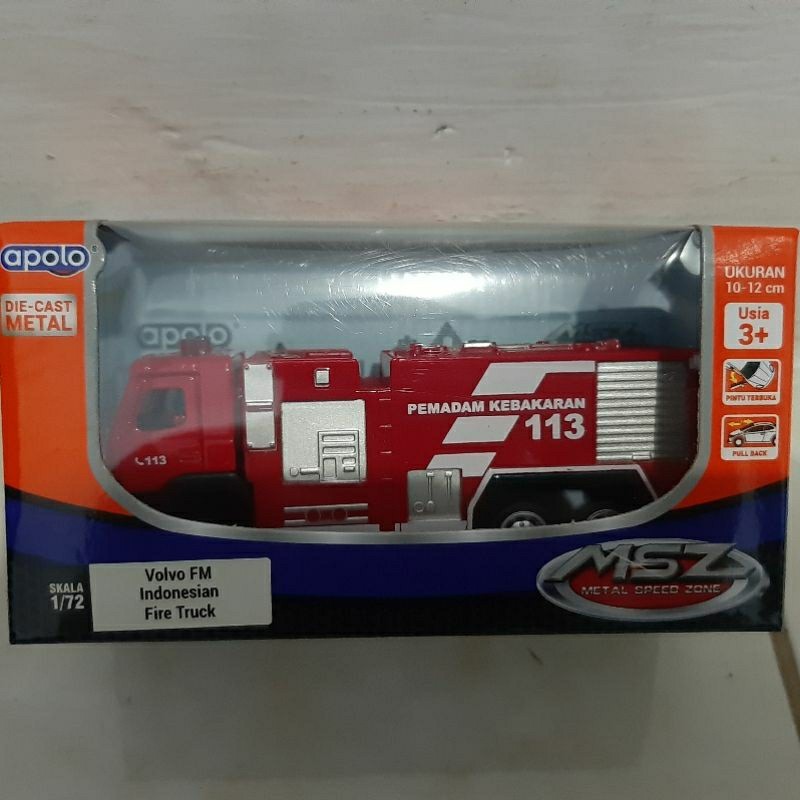 Diecast Mobil Truk Pemadam Kebakaran Apolo     Berkualitas