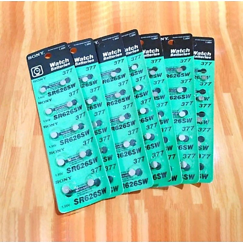 VALUE PACK BATERAI JAM TANGAN KANCING SR626 SW HARGA PERLEMBAR
