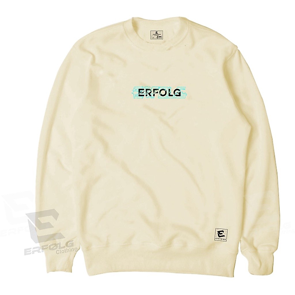 Sweater Crewneck Pria Distro Krem Sweter Oblong Brand Lokal Erfolg Clothing Jumper Cowok Bahan Tebal