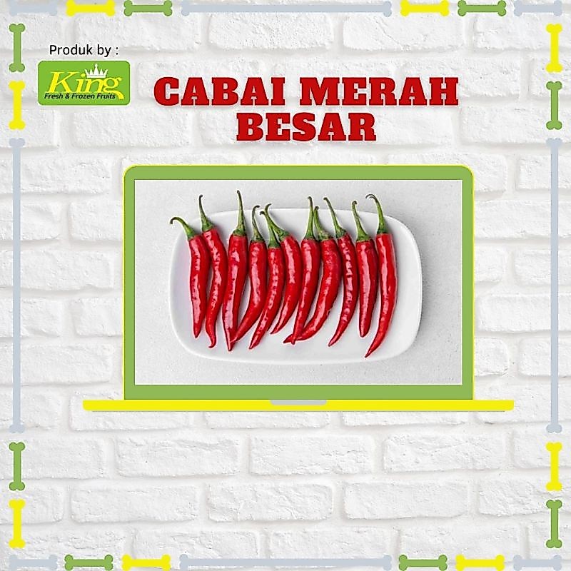 Cabe merah , cabe/cabai merah besar fresh, cabe merah besar