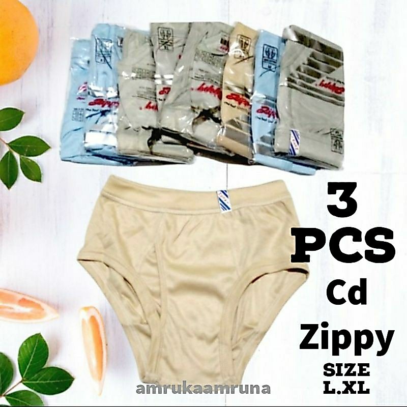 ZIPPY Cd Zippy Pria Celana Dalam Pria Dewasa (isi 3pcs)