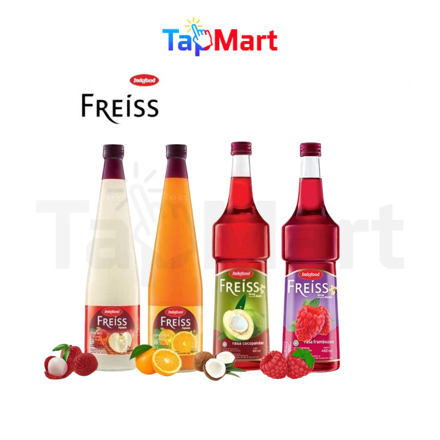 TapMart - Indofood Sirup Squash Freiss Orange Lychee Syrup 460 ml Jeruk Leci Cocopandan Frambozen