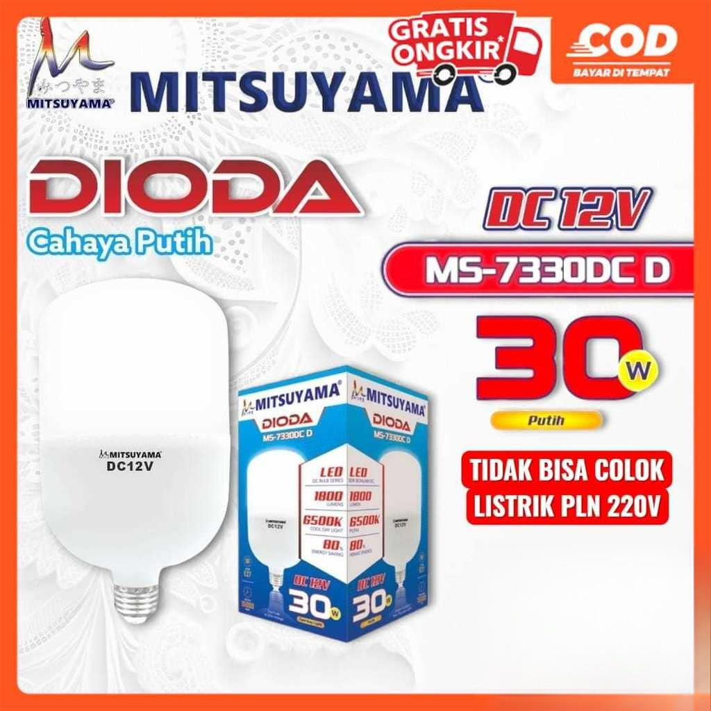 DIODA Lampu Bohlam AKI / DC LED Mitsuyama Tenaga AKI / DC 12V 5 WATT - 50 Watt Putih seri