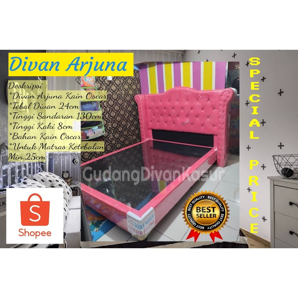 Difan/Divan Kasur Sandaran Arjuna Bahan Oscar