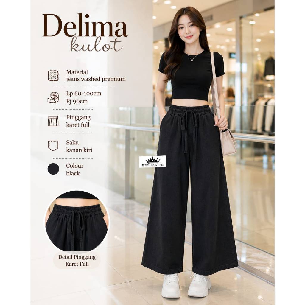 1106    DELIMA KULOT  FASHION  ORIGINAL BRAND EMiRaTe  HIJAB FASHION STORE
