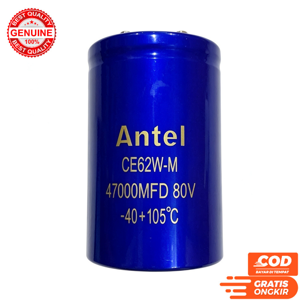 KAPASITOR ELCO ELKO 47000 UF 80 VOLT 47000MFF 80V MERK ANTEL ORIGINAL