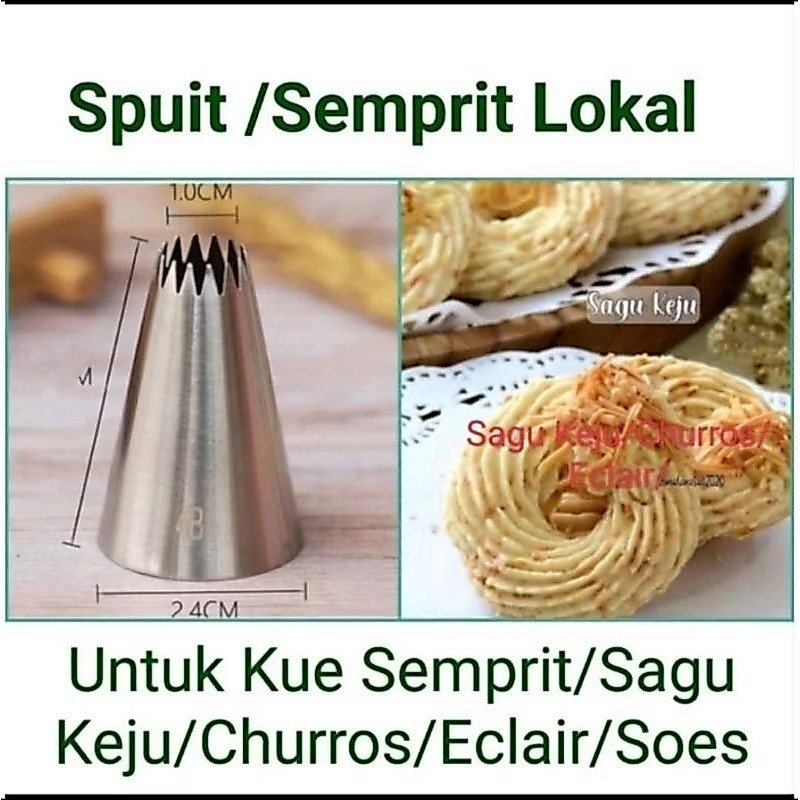 Spuit Kue/Semprit Sagu Keju/Spuit Churros Besar