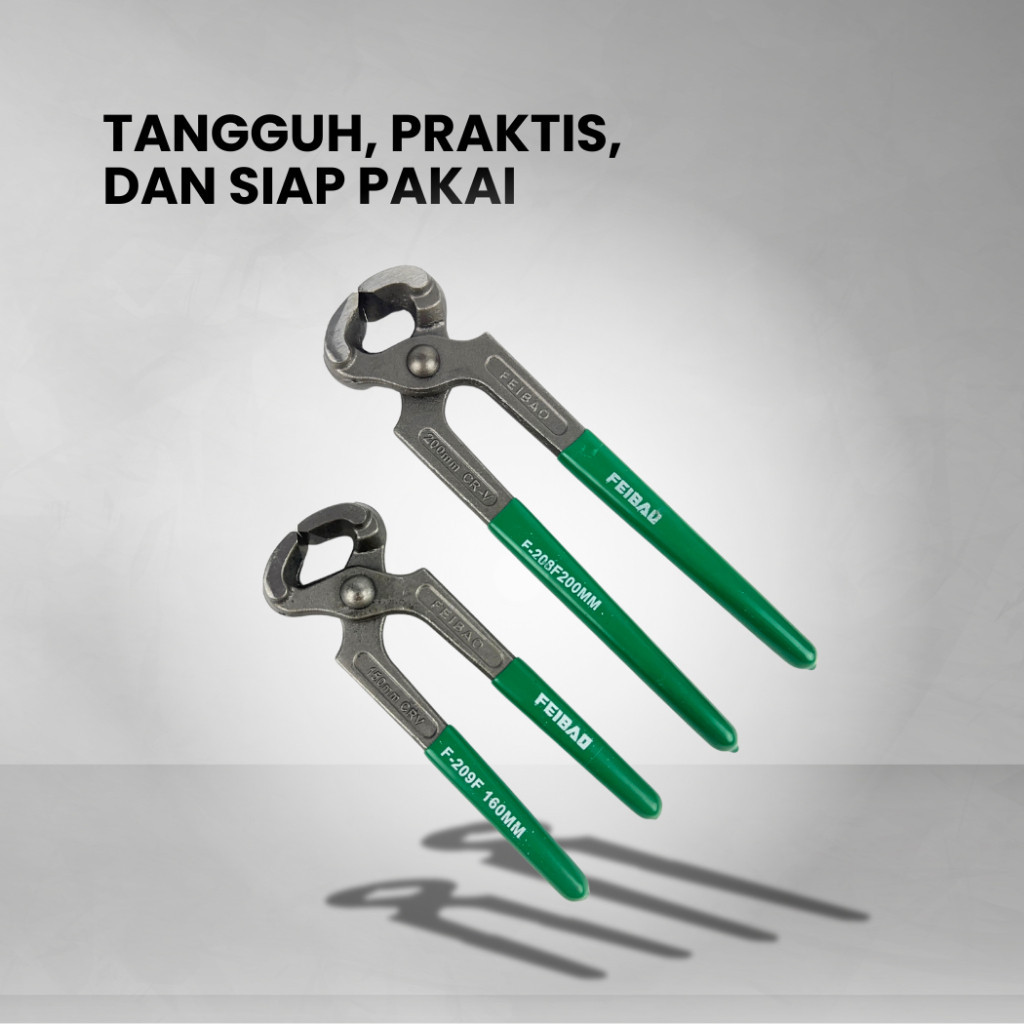 FEIBAO Tang Kakatua Besar 6 8 Inch Tang Gegep Crimping Pliers 150-200mm Kualitas Baik Premium
