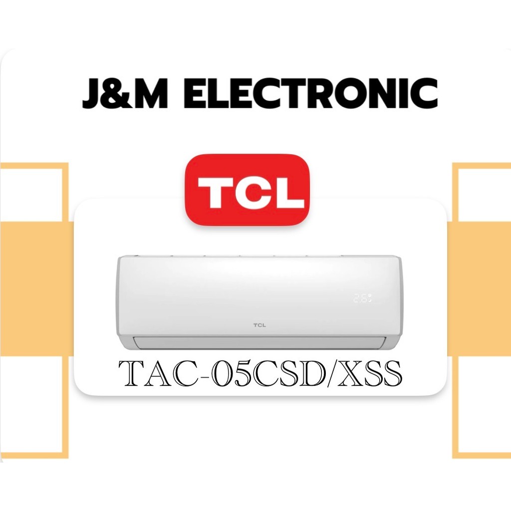 [INSTANT] [TRADEIN] AC TCL 1/2 PK STANDARD R32 TAC-05CSD/XSS UNIT ONLY GOLD FIN LOW WATT DAN INDIKAT