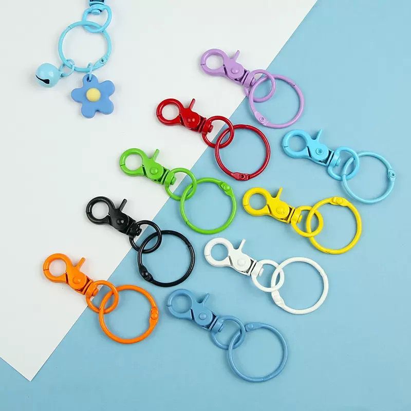 Keychain Acc (1 Pcs) Keychain Clasp Lobster Gantungan Kunci Ring Set
