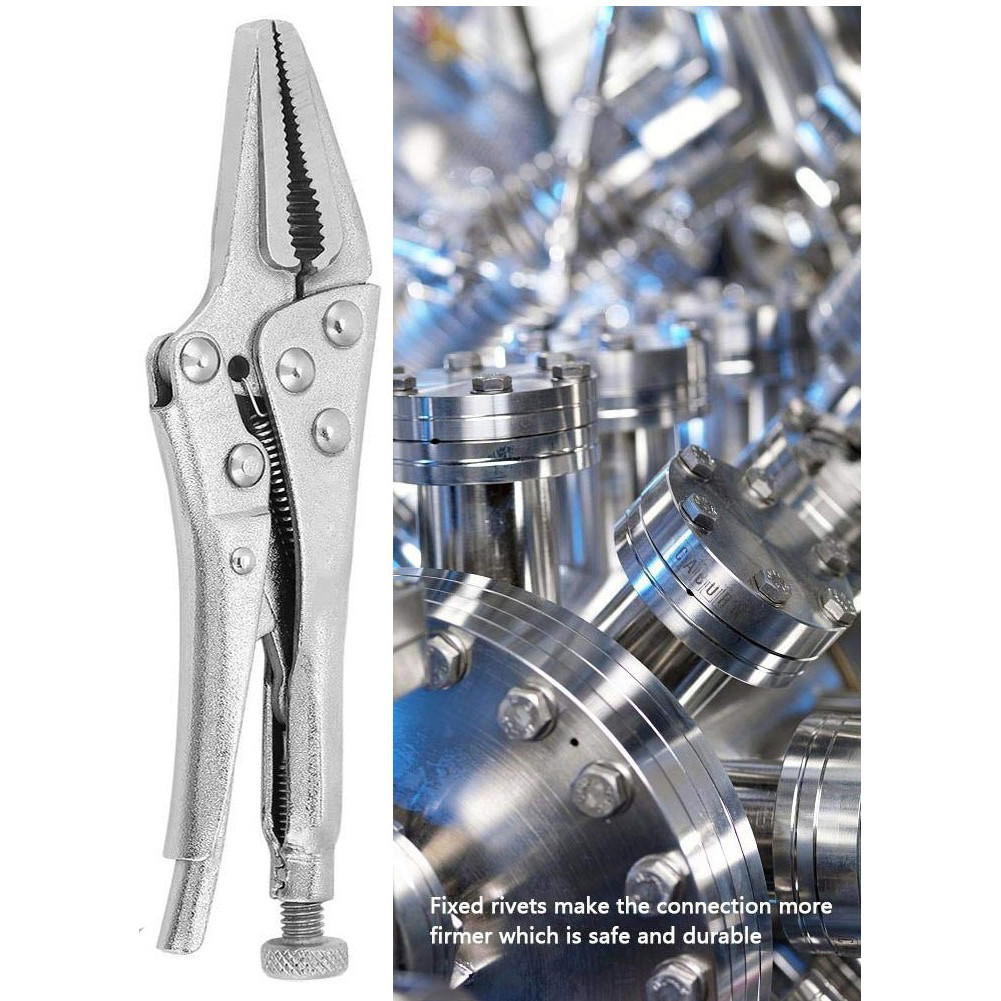 Tang Buaya Lancip Locking Pliers Needle Nose Jepit Pengunci Otomatis 5 Inch