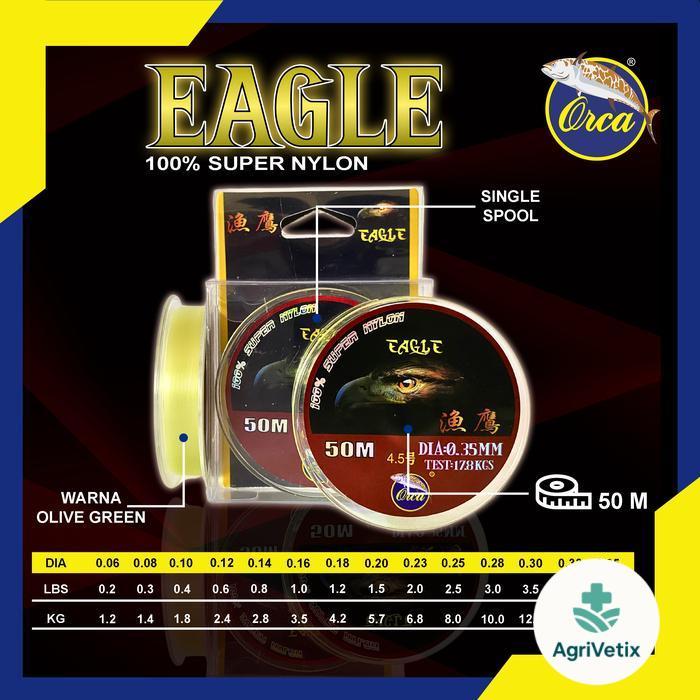 Senar Orca Eagle 0.06 mm s/d 0.35 mm panjang 50 meter - 0,06