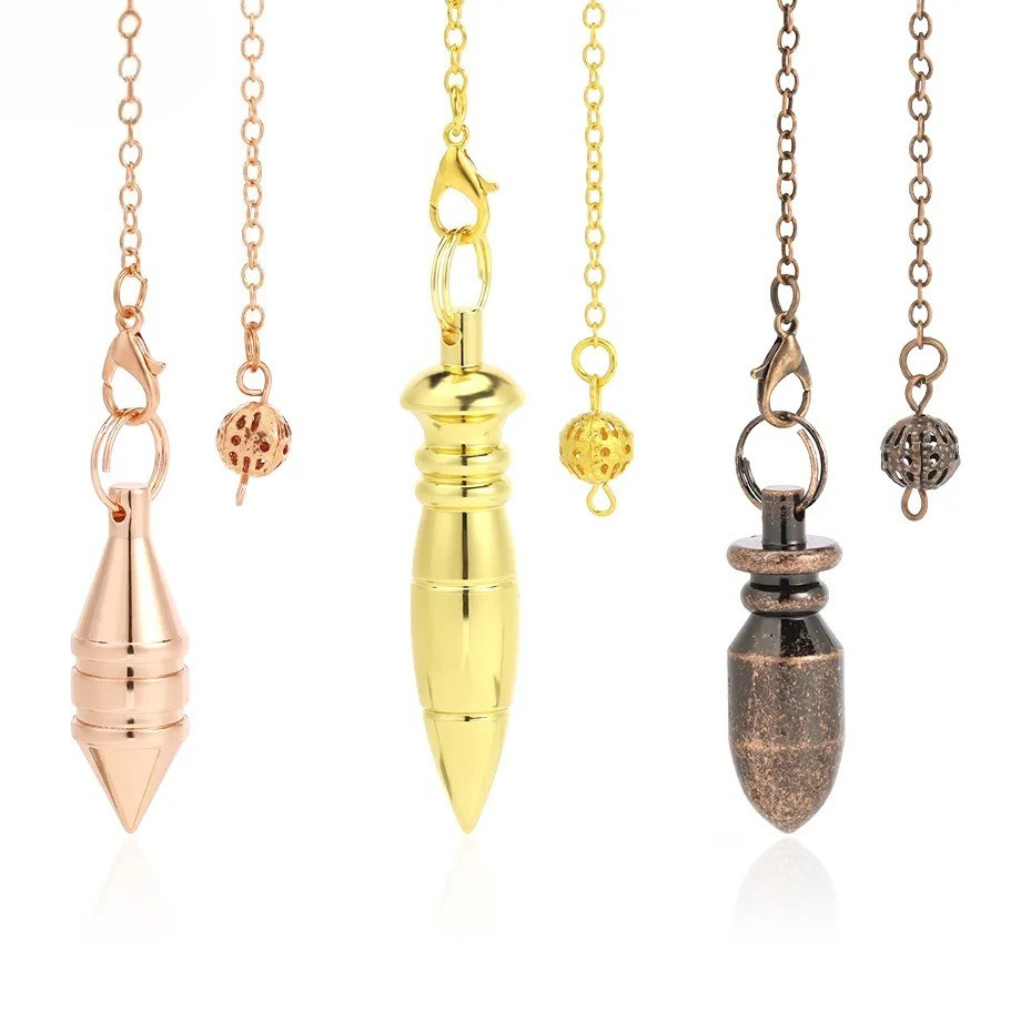 Pendulum logam kerucut panjang tipe bom atom, liontin peluru baja titanium