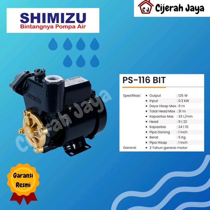 POMPA AIR SHIMIZU PS 116 BIT PS-116BIT PS116BIT MANUAL 125WATT