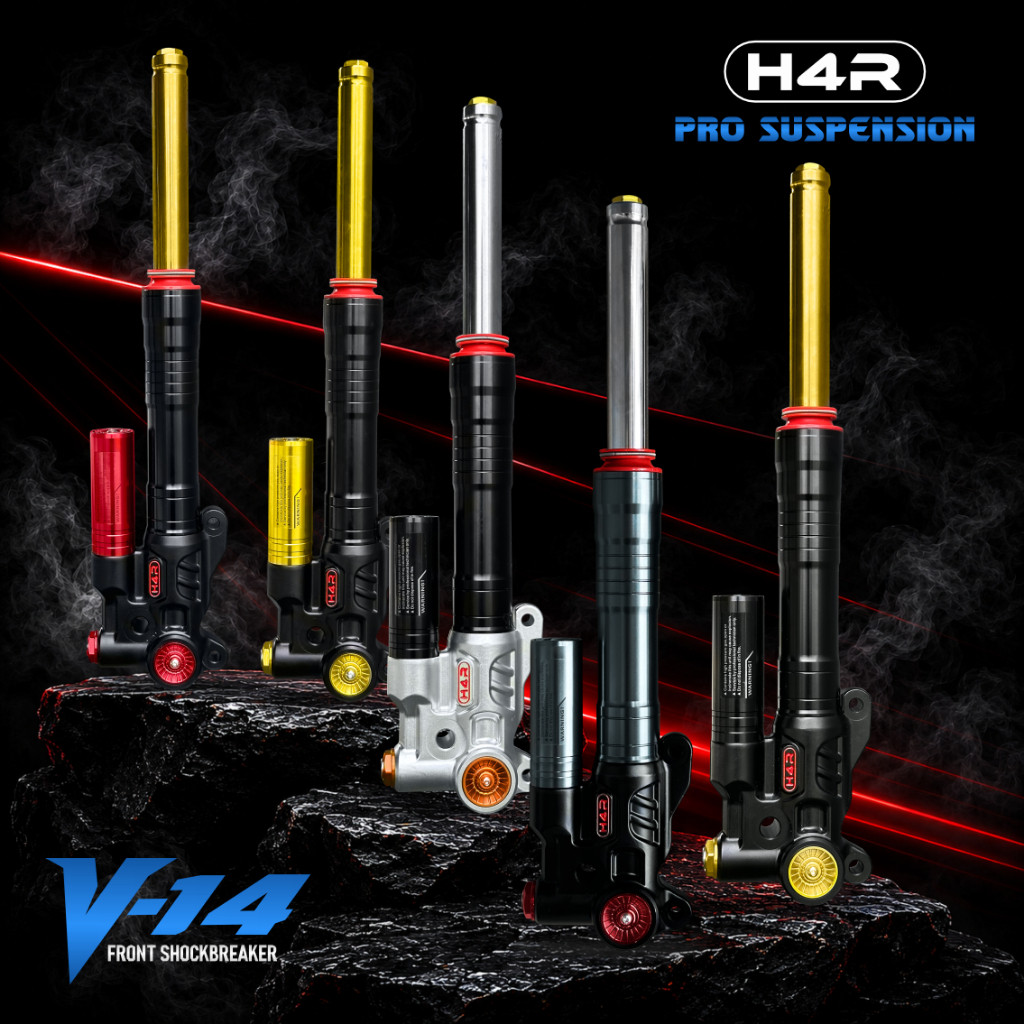 H4R HI-FORCE SHOCK DEPAN H4R USD V14 BEAT VARIO 410MM AS 26 TABUNG ATAS UPSIDE DOWN PRELOAD ADJUSTAB